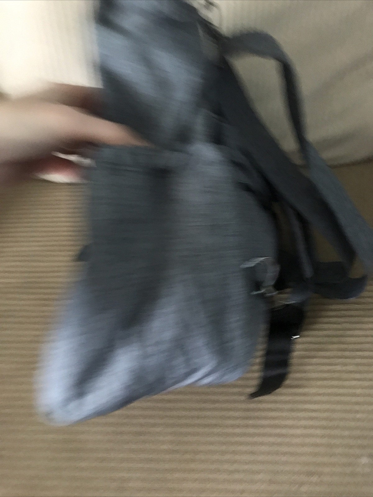 Lug Via 2 Crossbody Tote Backpack Heather Gray Detachable Adjustable Straps