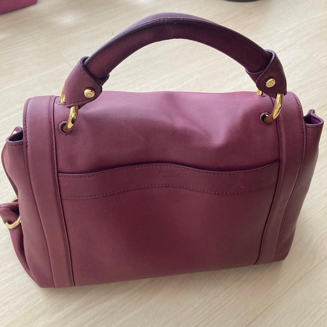 Salvatore Ferragamo Sofia Soft Gancini Pink 2Way Satchel Shoulder Bag A495