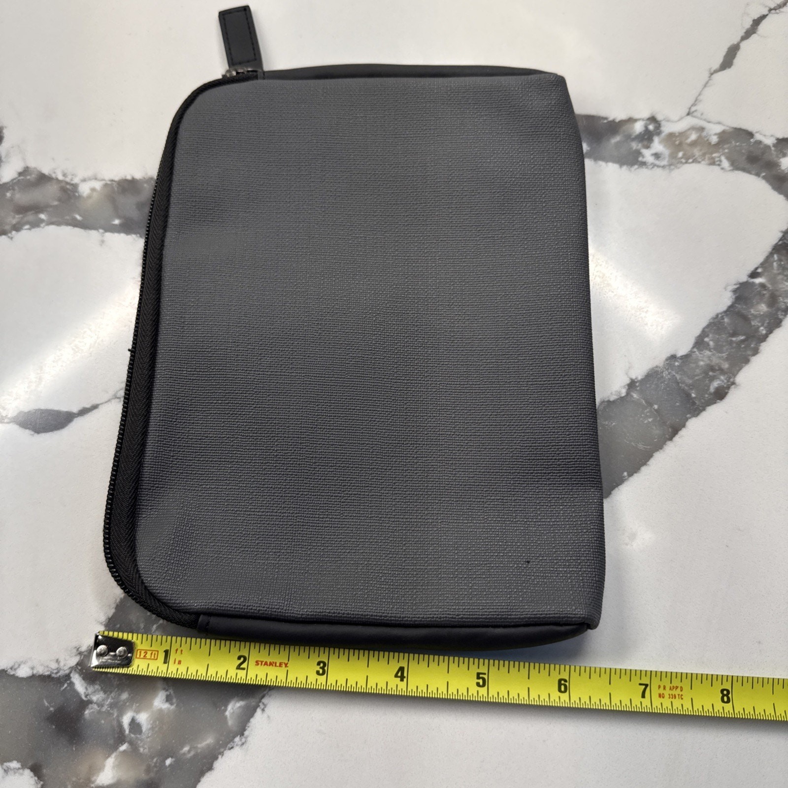 Tumi For Delta Zip Travel Pouch Cosmetic Beauty Bag Toiletries Two Tone Gray