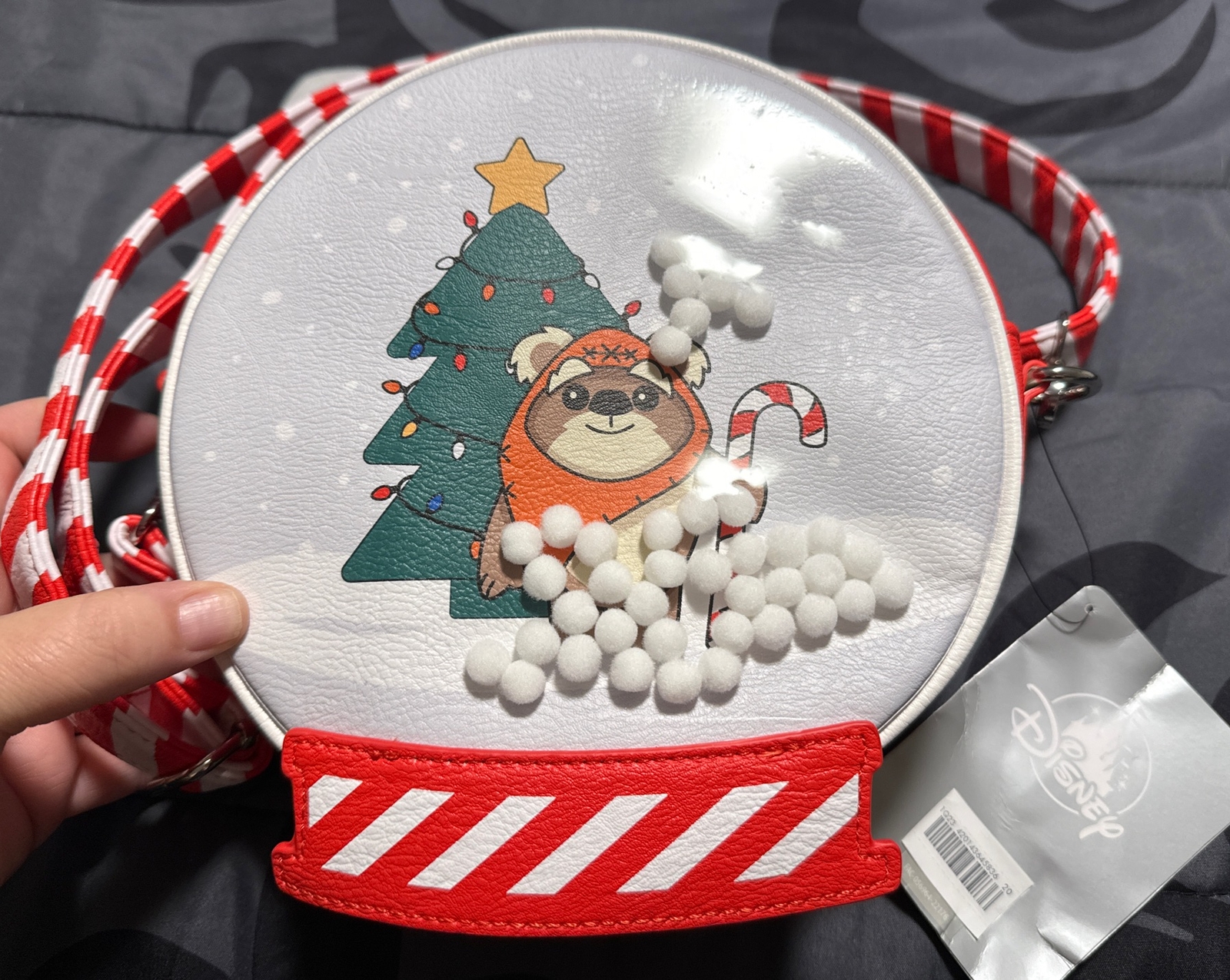 Disney Loungefly Ewok Star Wars Snow Globe Crossbody Christmas Bag New with Tags