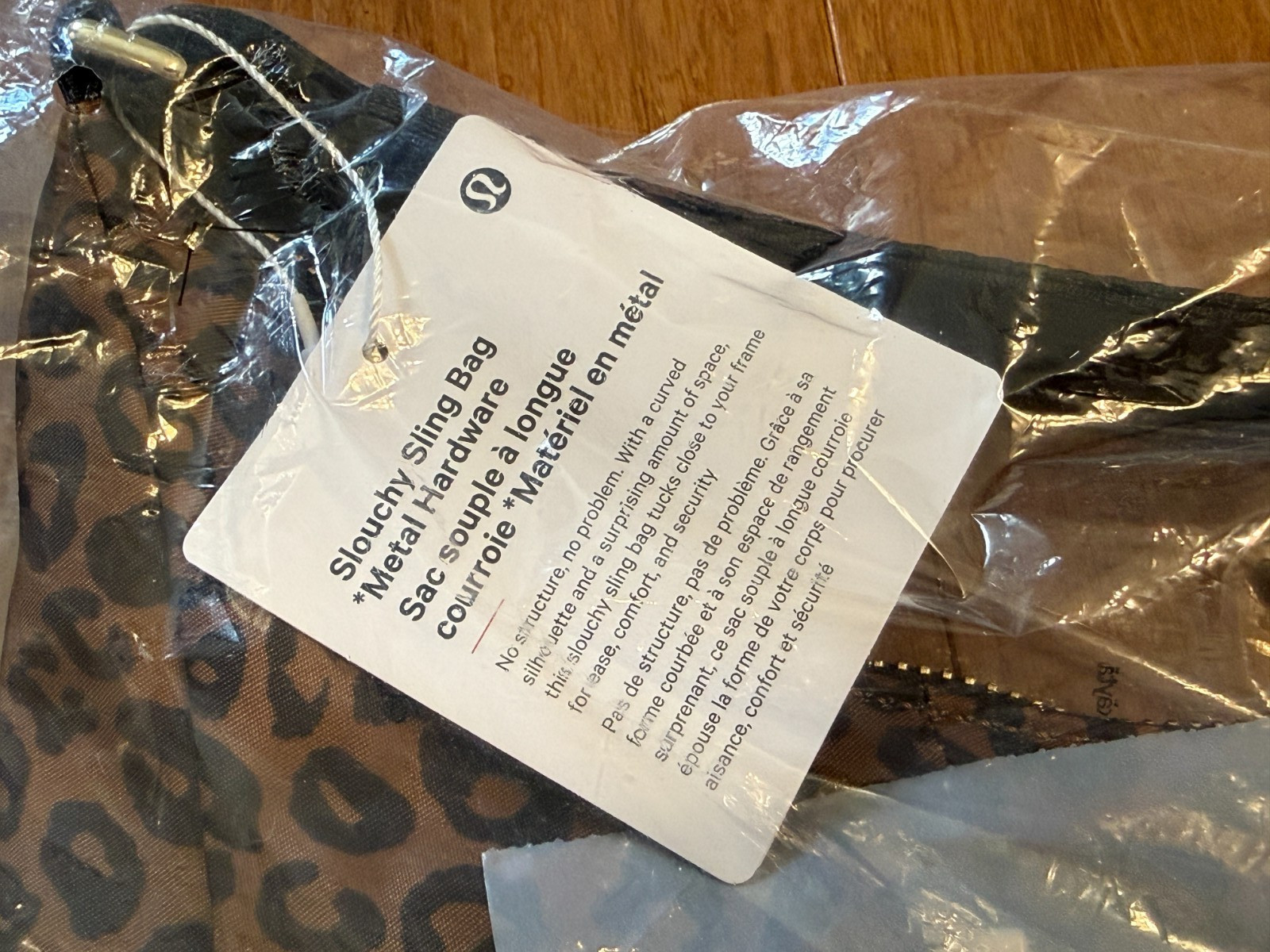 NWT Lululemon Slouchy Sling Bag 6L Leopard Print Crossbody Metal Hardware