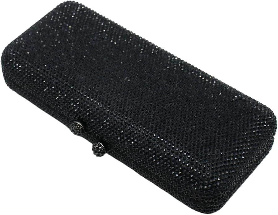 Gsyps Rhinestone Box Clutch, With Removable Strap, Black