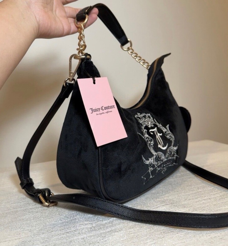 New Black Juicy Couture Purse Need More Juicy Bag Velour Vintage Style