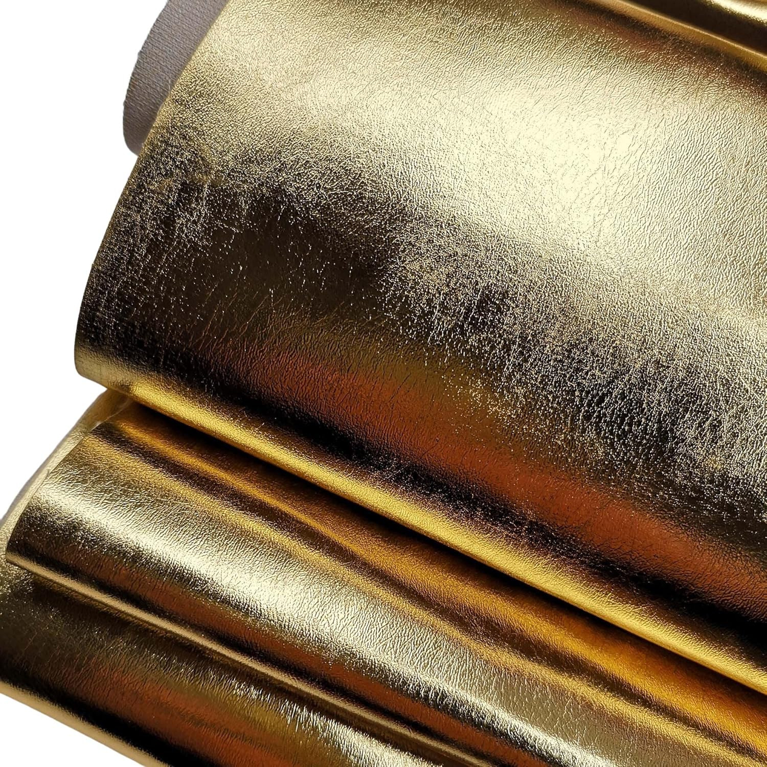 Metallic Faux Leather Vinyl Gold PU Leather for Leather Craftsilver Soft Faux Le