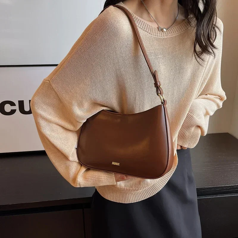 Red Underarm Shoulder Bags for Women 2024 New Texture Leather Crossbody Bag