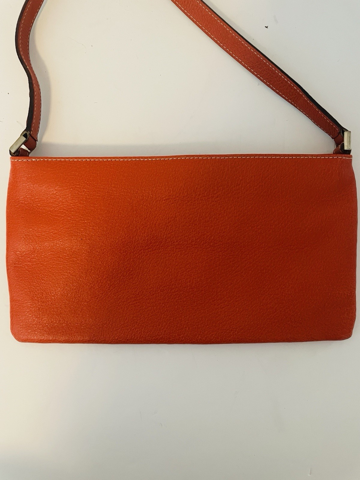 EUC RED ORANGE LEATHER KATE SPADE SMALL SHOULDER BAG