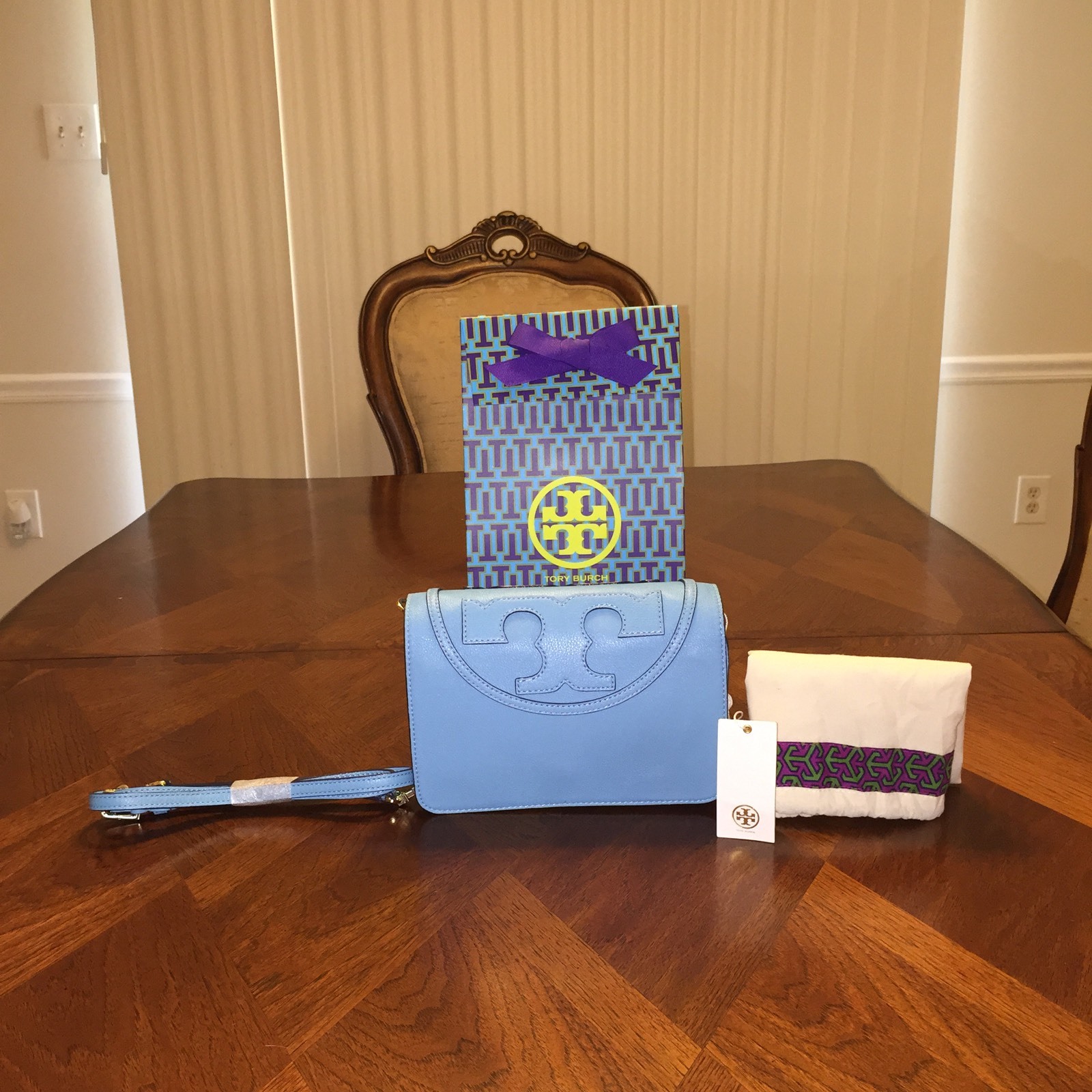 NWT Tory Burch All-T Combo Crossbody in Juniper Berry