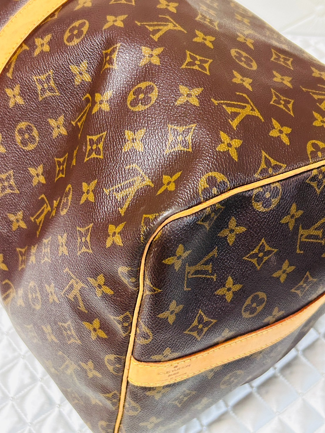 Louis Vuitton Keepall Bandouliere 55 Monogram Canvas Brown Boston Bag M41414 LV