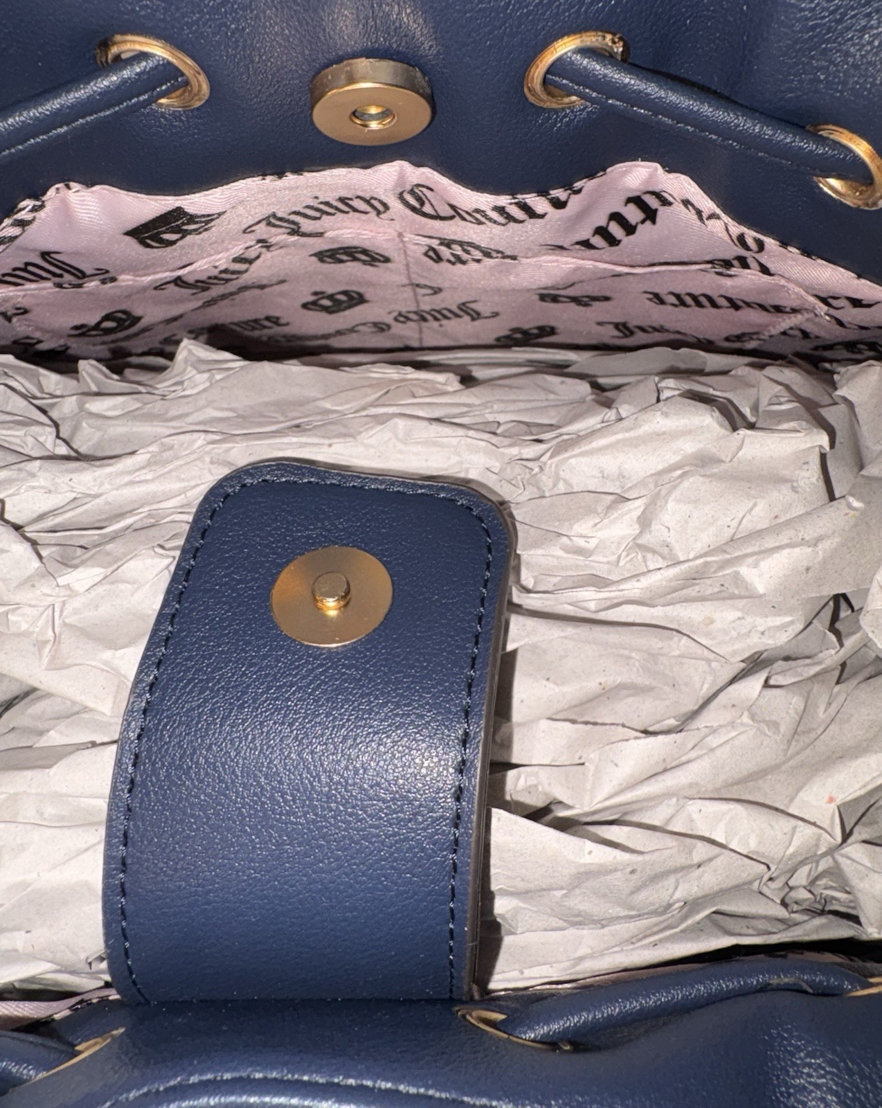 Juicy Couture Blue Velour Lovers Club Tote Bag & Matching Wallet Set NWT Y2K