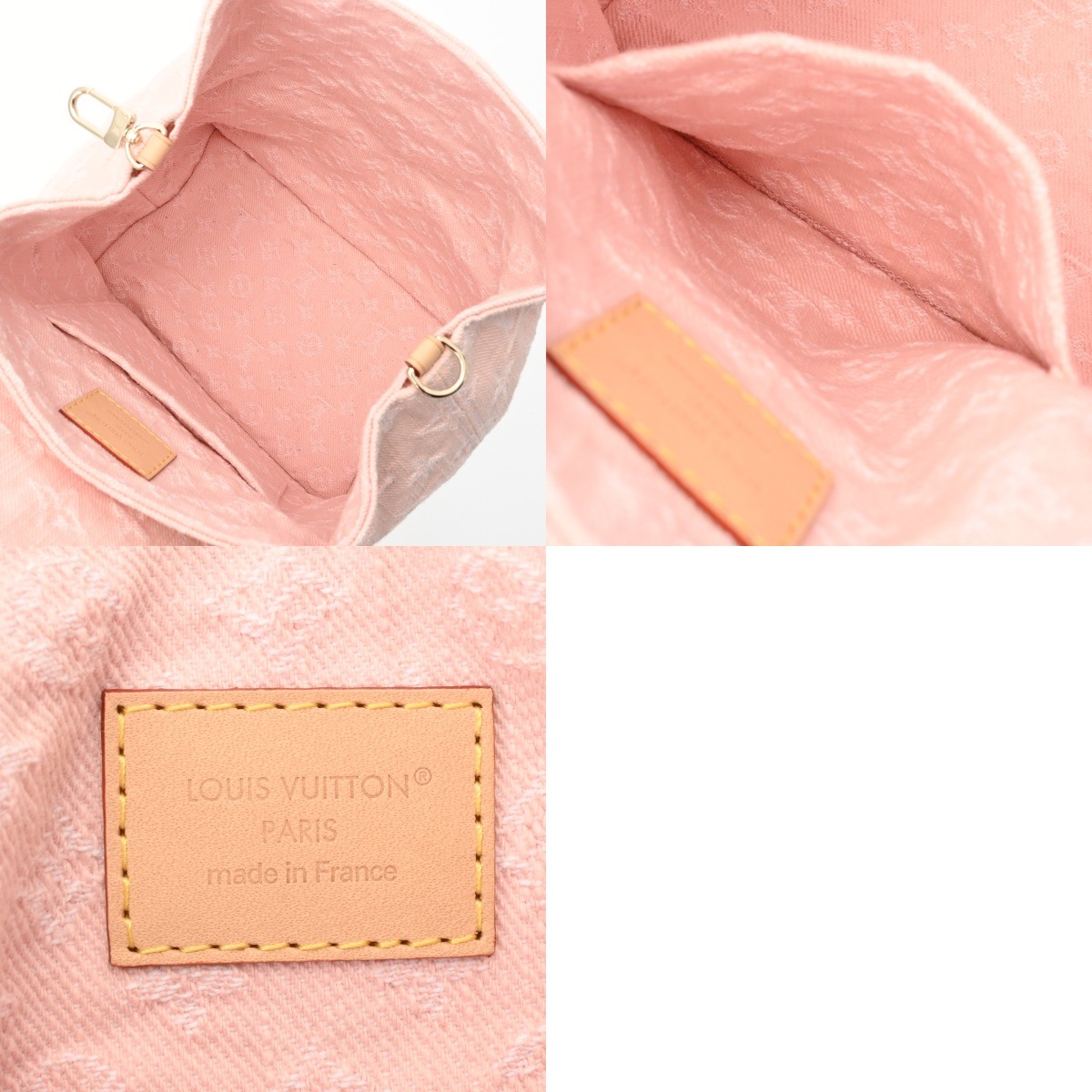 Louis Vuitton M13031 Backpack Monogram Denim Pink #WB1089
