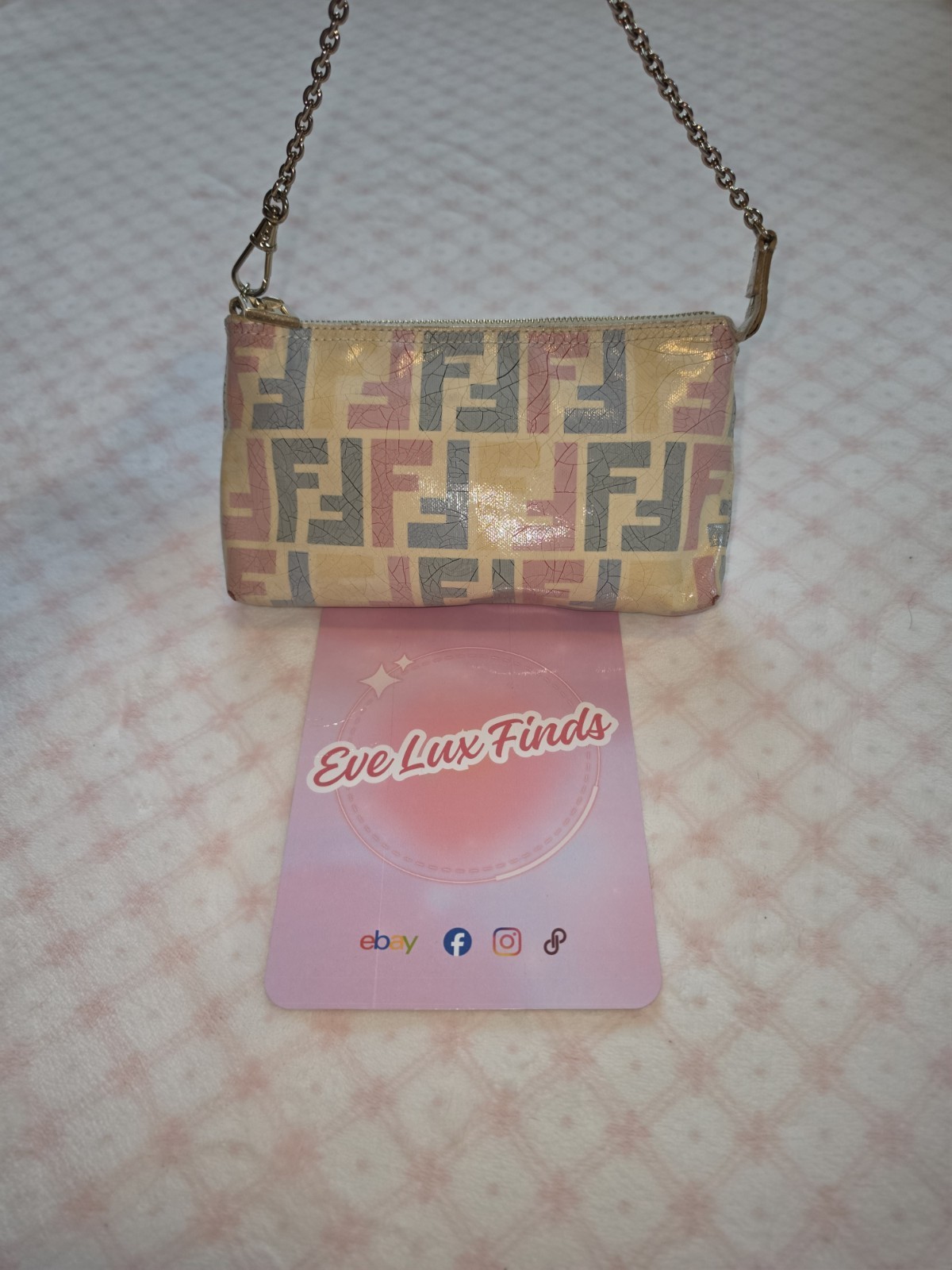 Fendi Zucca Mini Pochette Chain Bag – Vintage FF Monogram