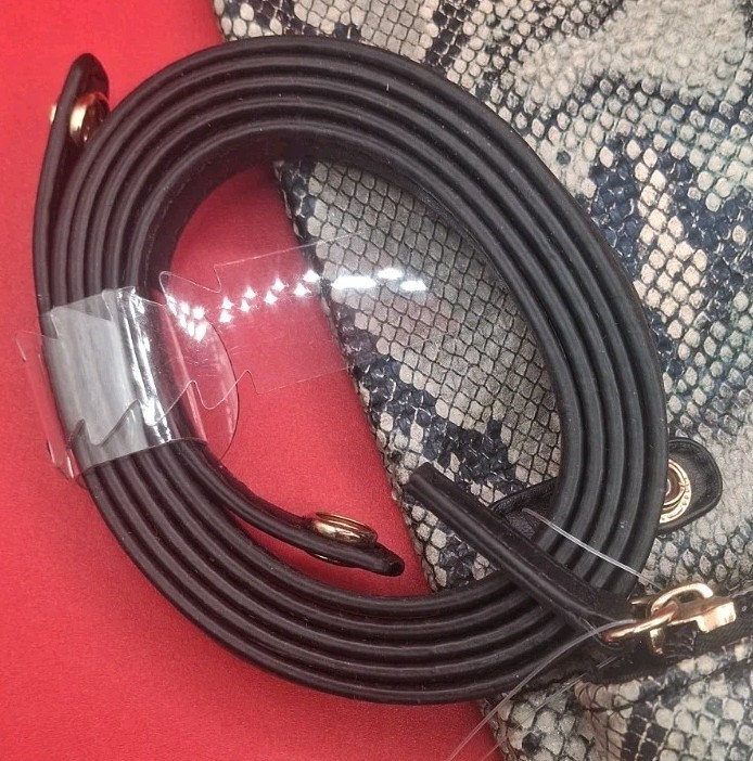 Mossimo 2012 Faux Snakeskin Detachable Strap Crossbody/Clutch Snap Flap Zip NWT