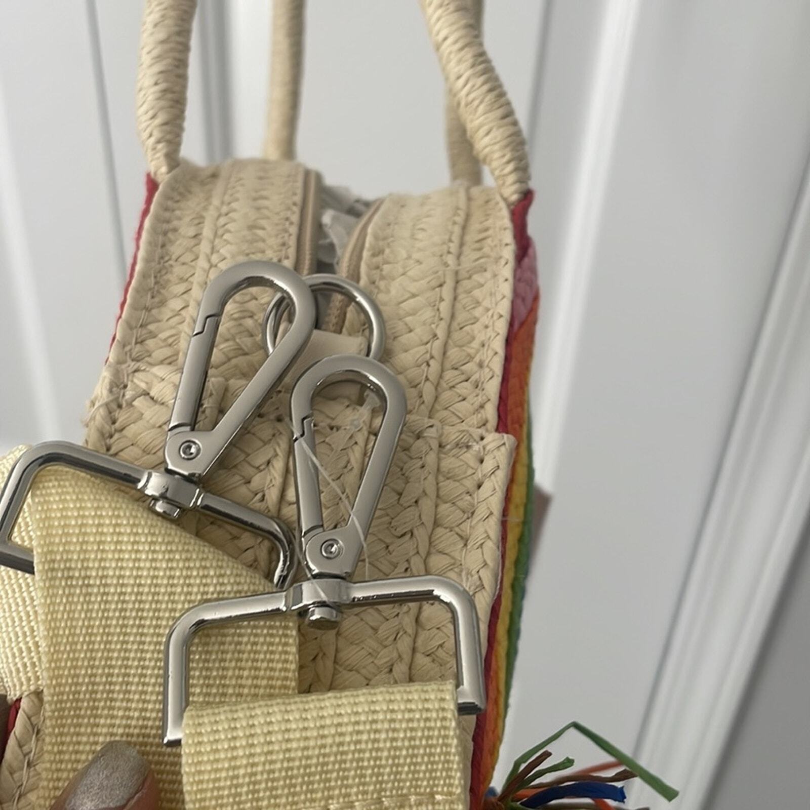 Rainbow Cross body bag mini zip fringe purse new with tag Target Pride Size Mini