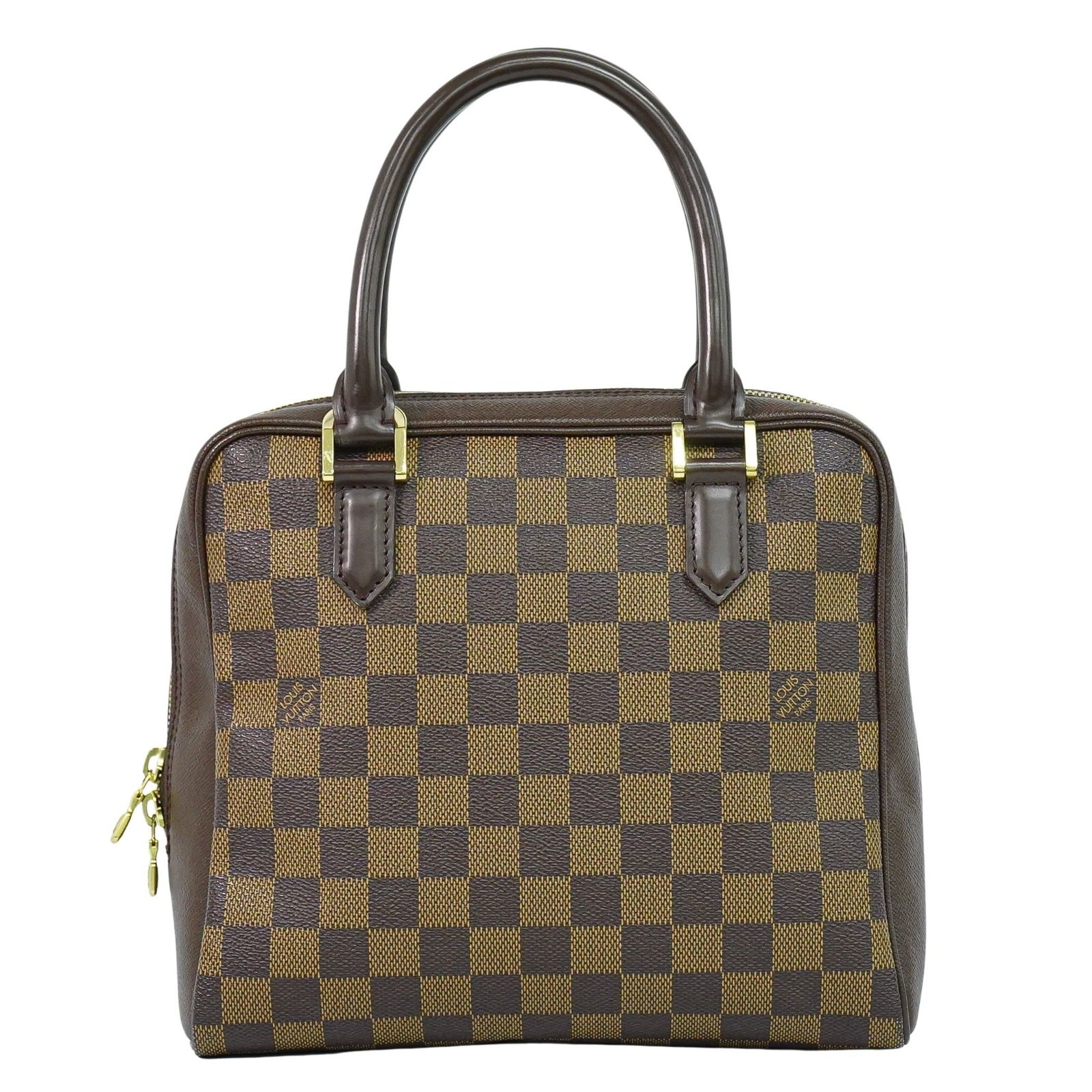 Louis Vuitton Brera N51150 Damier Ebene Canvas Handbag Brown Gold