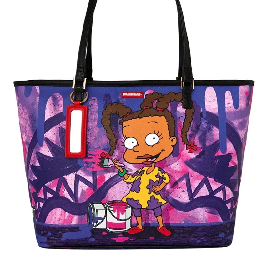 🔥🔥 Sprayground Susie LOVE TO PAINT Purple Tote Travel Large Shoulder Bag