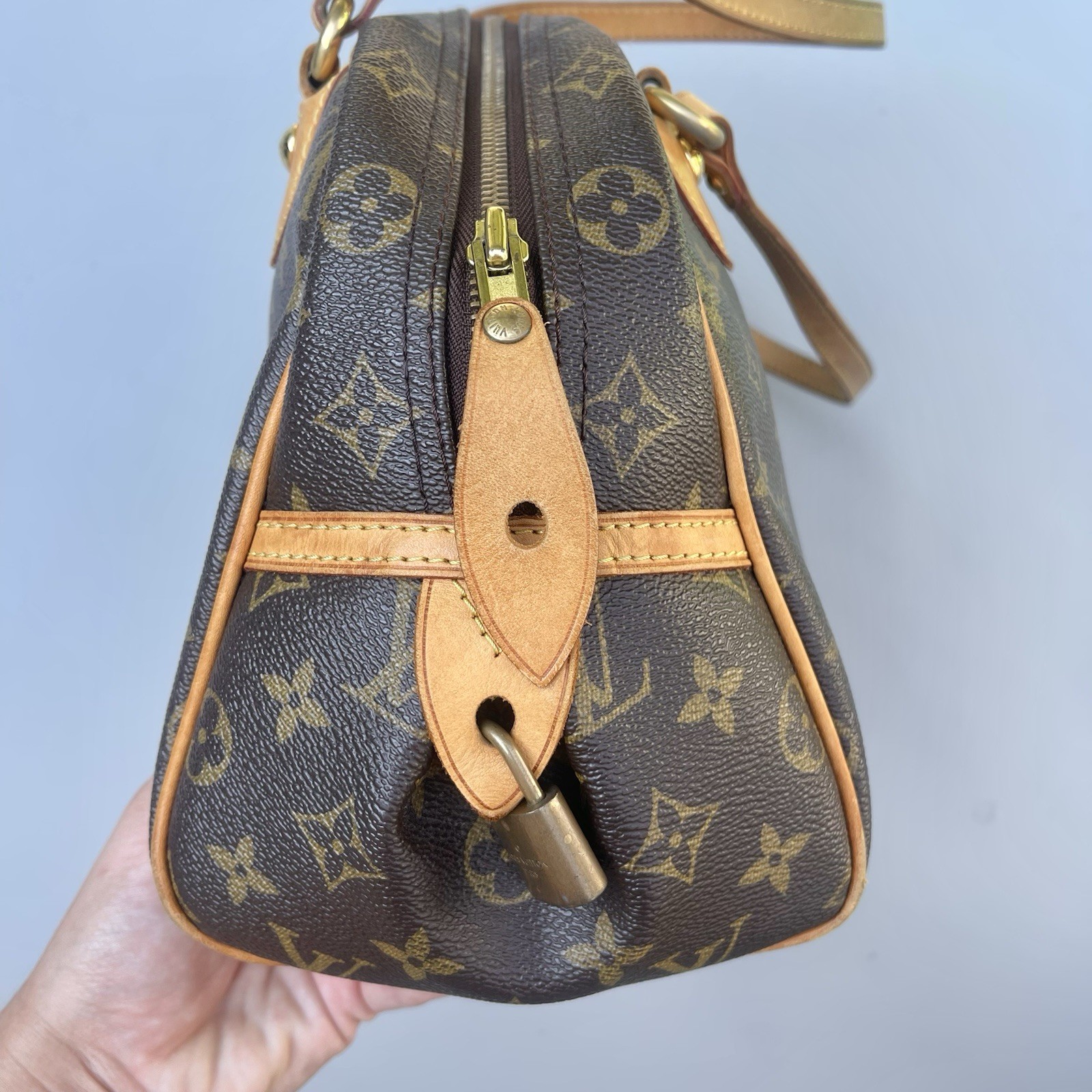Louis Vuitton Montorgueil Shoulder Bag PM Brown Canvas