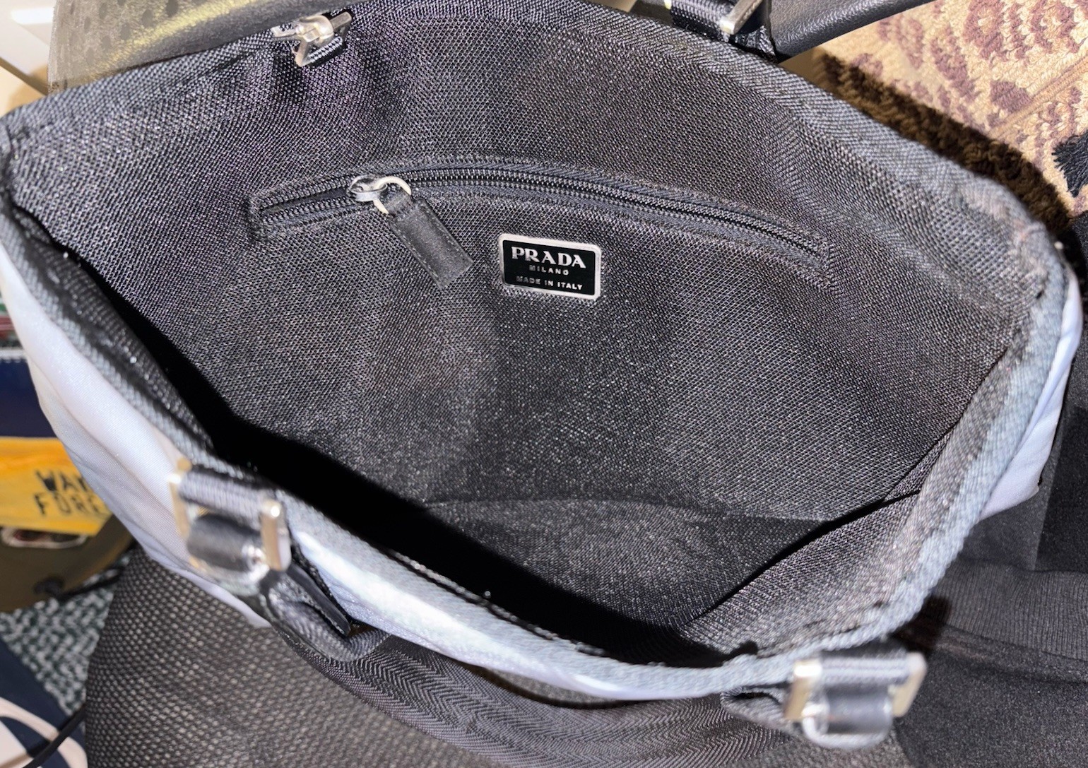 Prada Tote Shoulder Bag Nylon Light Blue – Sport – Vintage