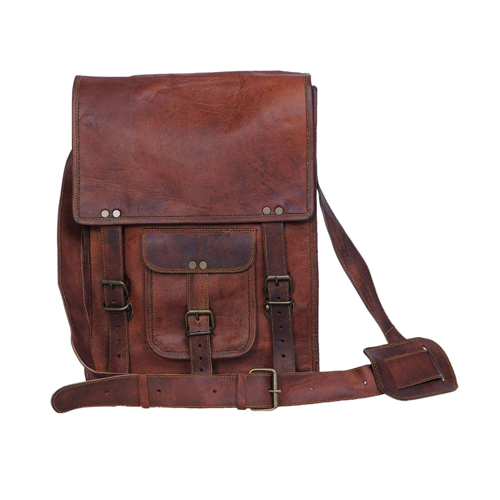 Handmade Leather Sturdy Leather satcel Ipad Messenger Bag for men and women