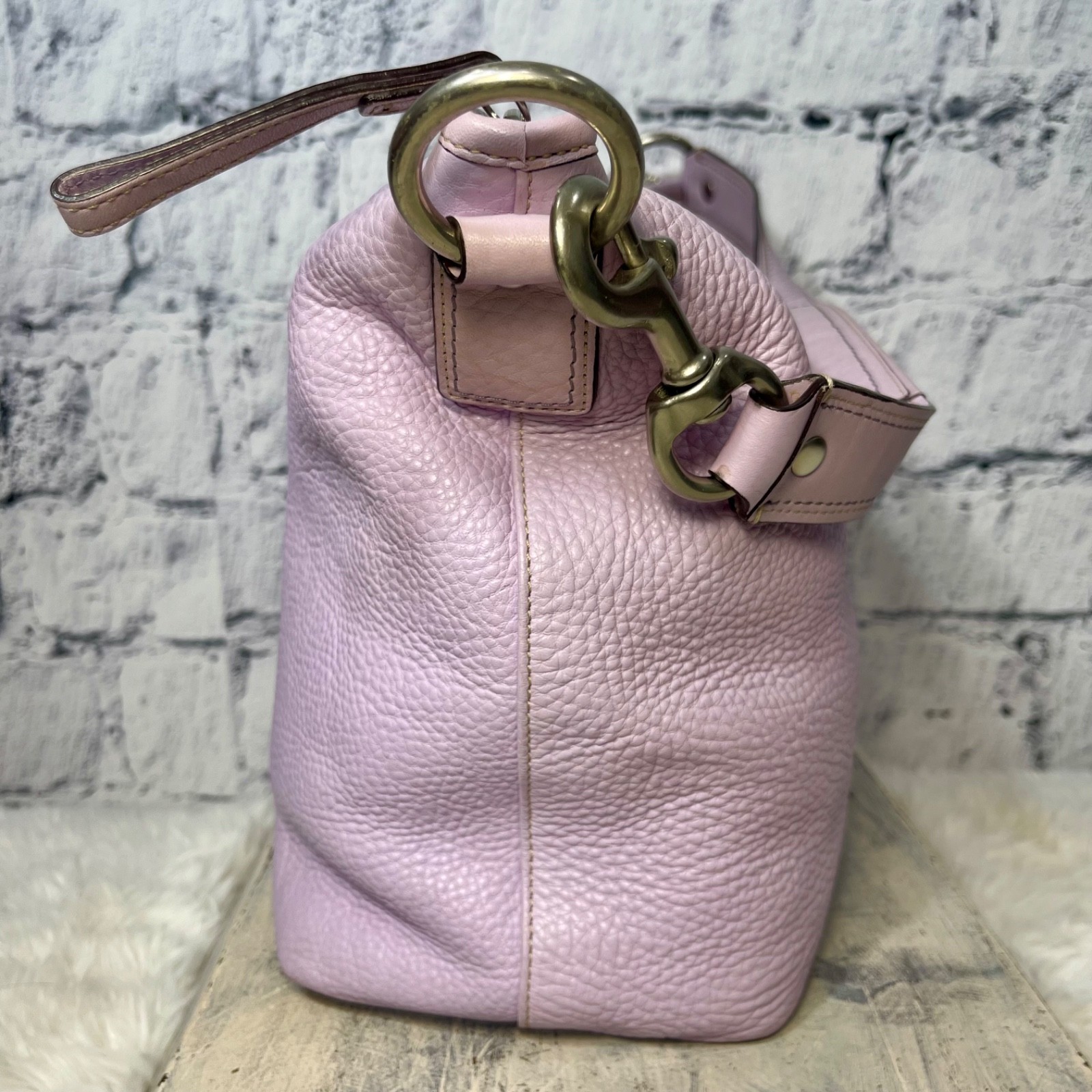Vintage Coach Sarah Hobo Bag F13094 Leather Shoulder Purse Y2k Lavender