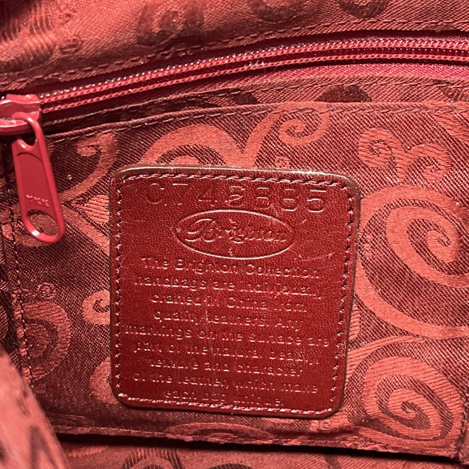 VTG Brighton Shoulder Bag Red Leather Heart Bag Charm 10.5x8x3