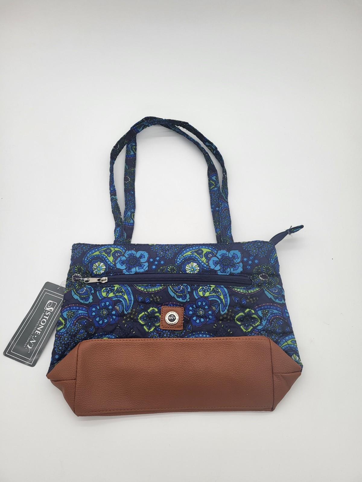 Stone Mountain New York Blue Paisley Purse Tote Satchel Over The Shoulder NEW