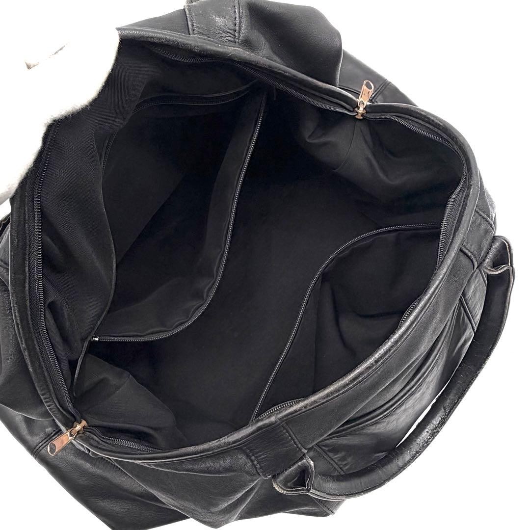 OLD COACH Old Coach Boston Bag All Leather Black