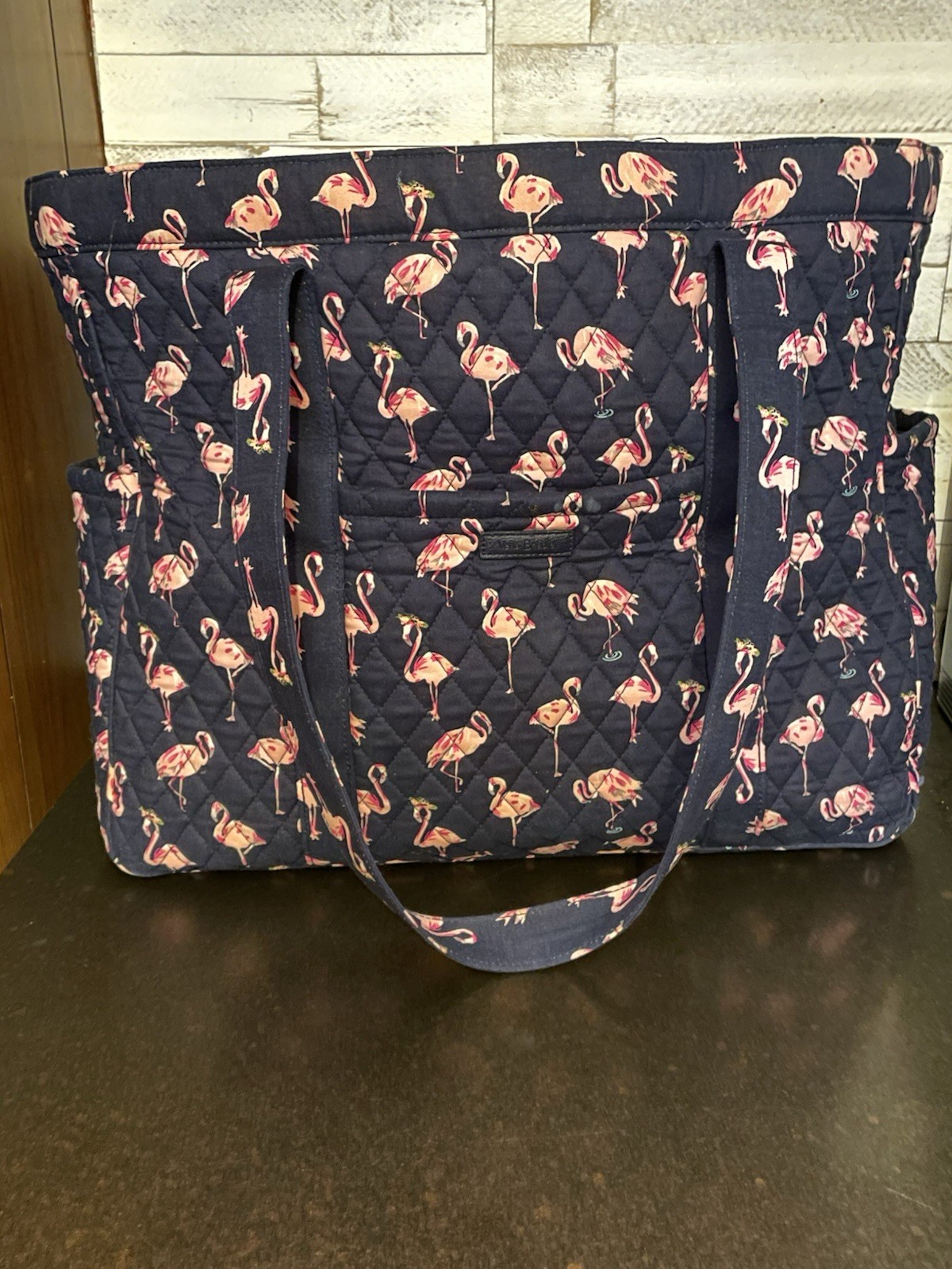 Vera Bradley Flamingo Fiesta bundle tote, towel and tumbler..