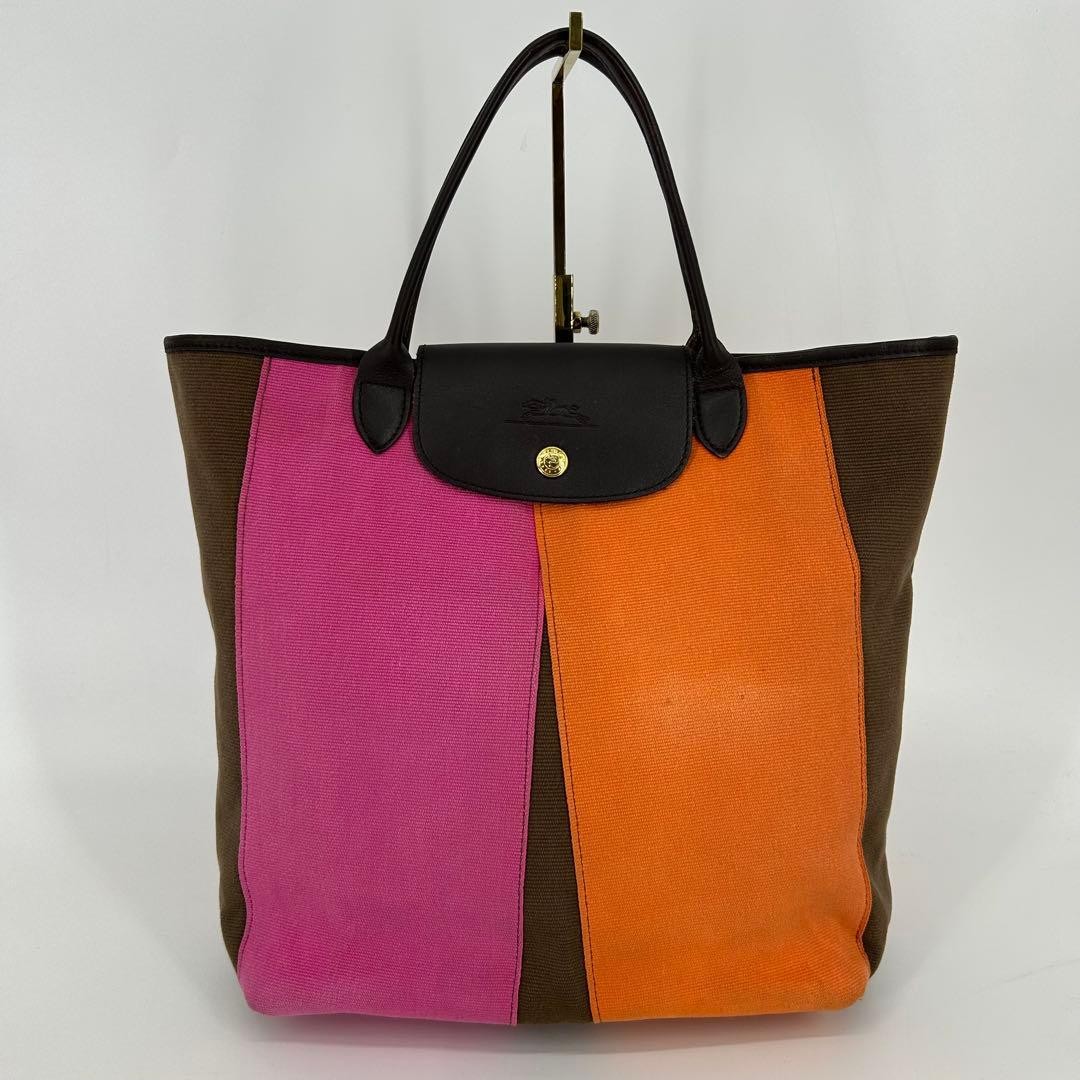 Longchamp Tote Bag Classic Handbag 37cm 28cm 12.5cm clean Authentic