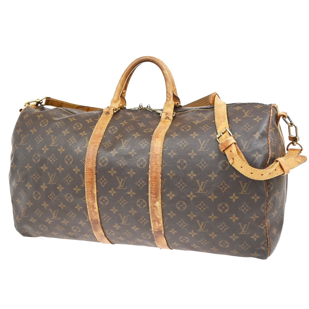 LOUIS VUITTON Keepall Bandouliere 55 2Way Hand Bag Monogram Brown M41414 85KD385