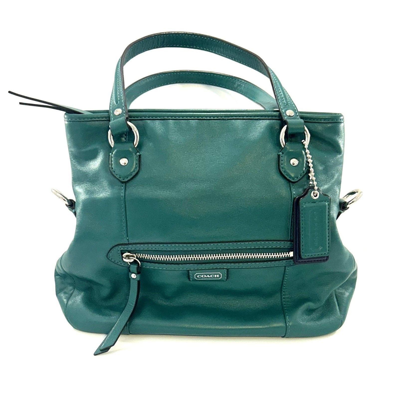 COACH Teal Leather Daisy Mia Crossbody Shoulder Bag & Matching Wallet Set