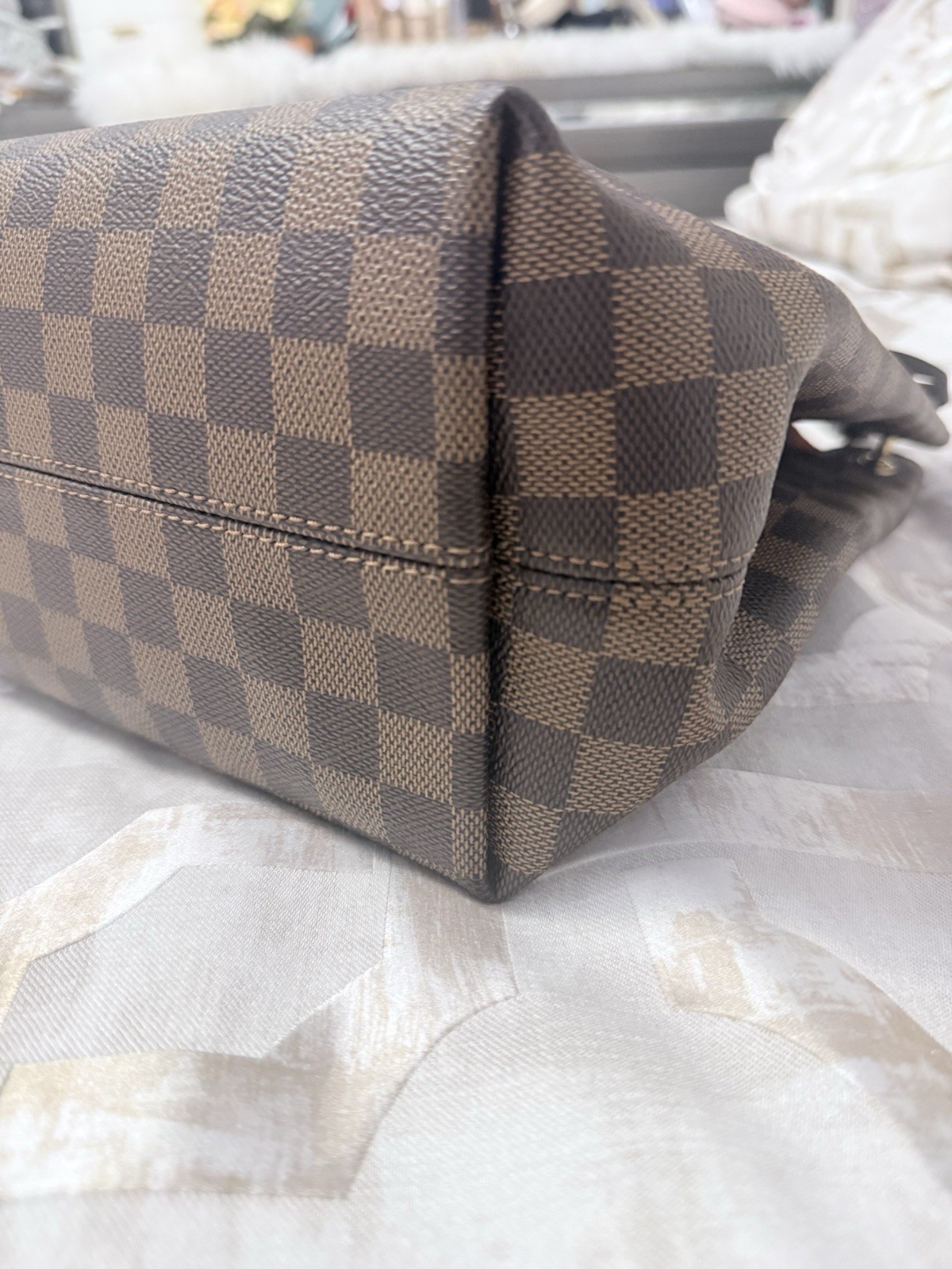 Louis Vuitton Damier Ebene Graceful MM Shoulder Bag
