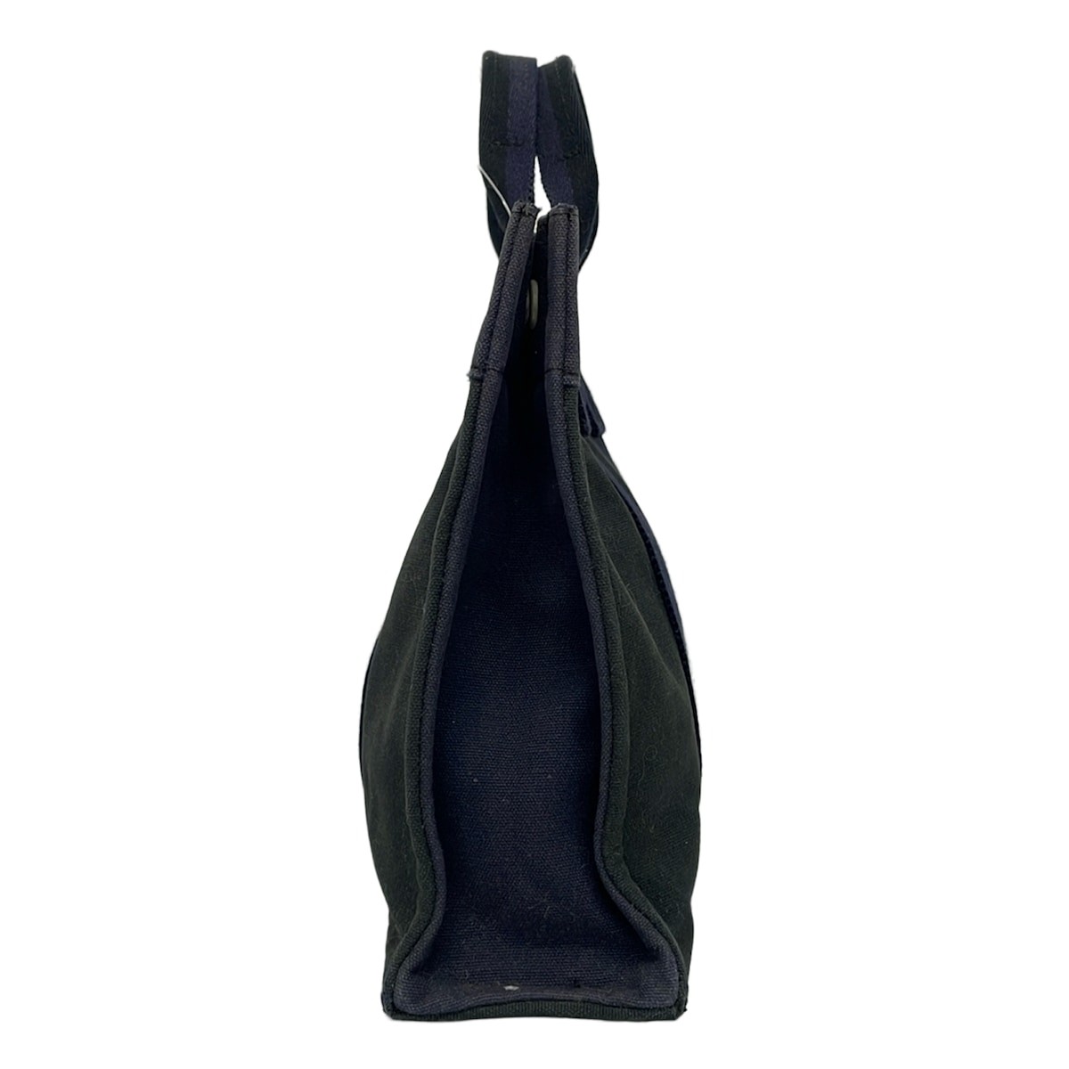HERMES Fourre Tout Tote PM Black Navy Canvas None Tote Bag
