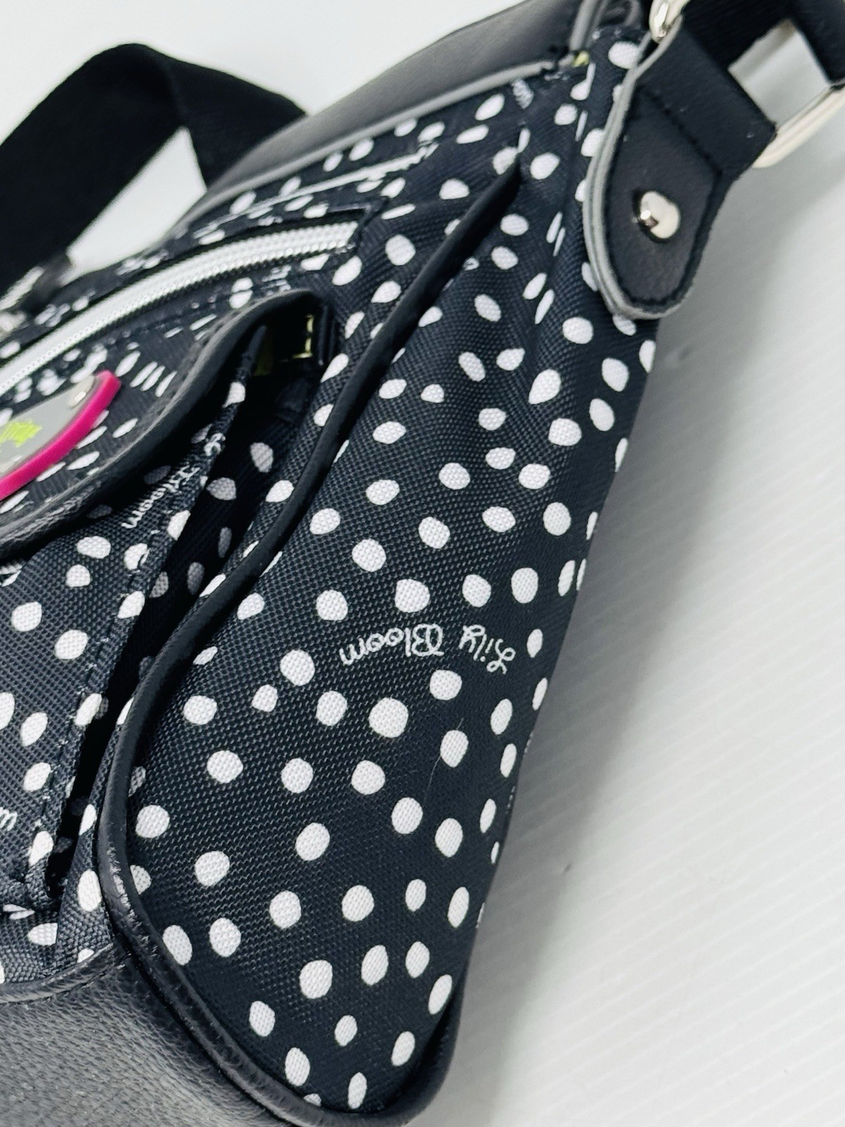 NEW Lily Bloom Jamie Mini Crossbody Bag Polka Dot Black ECO Recycled NWT