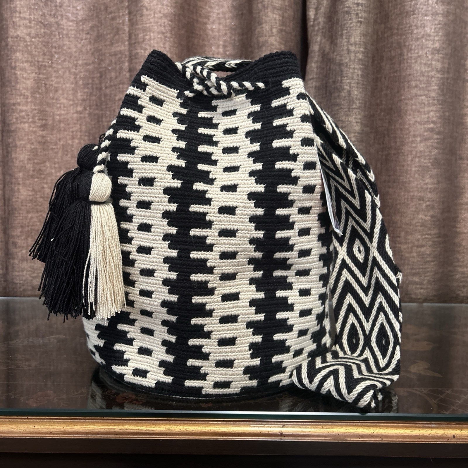 Authentic 100% Wayuu Mochila Colombian Bag Large Size Neutral All Season edition