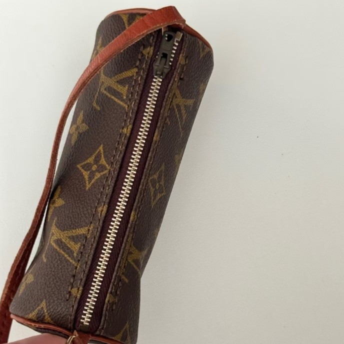 Louis Vuitton Mini Papillon Monogram Canvas Mini Cylinder Pochette Bag