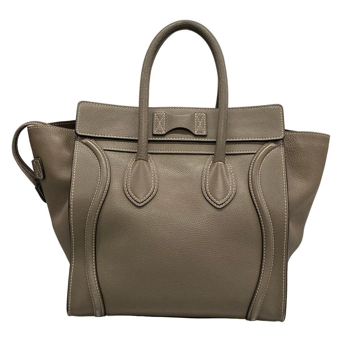 Celine Luggage Mini Shopper Handbag 165213LUG 09S0 Dark Gray Leather