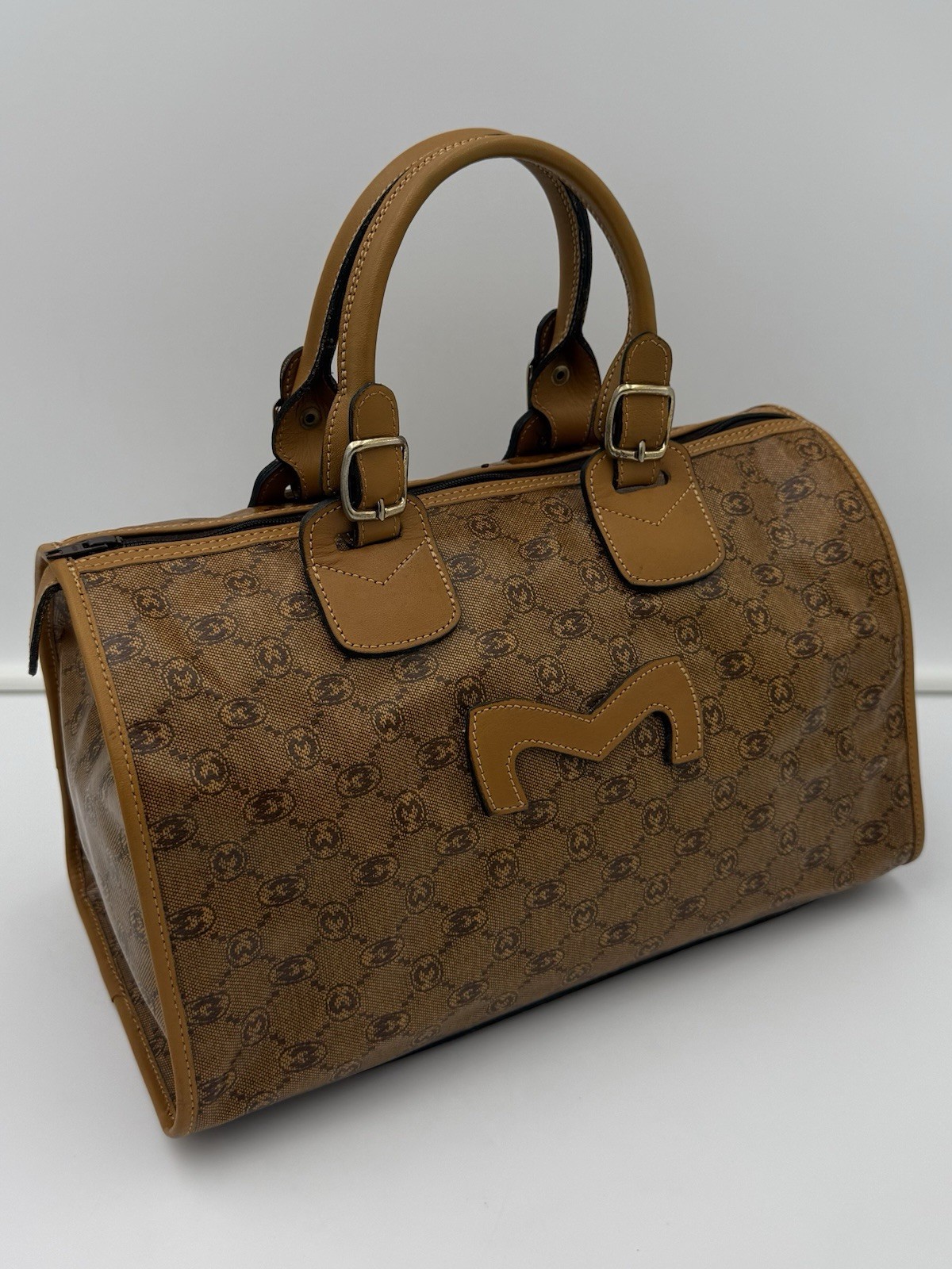 🐢MORABITO 1905 PARIS Monogram Polochon 32 Bag • Made in FRANCE Imperial Warrant