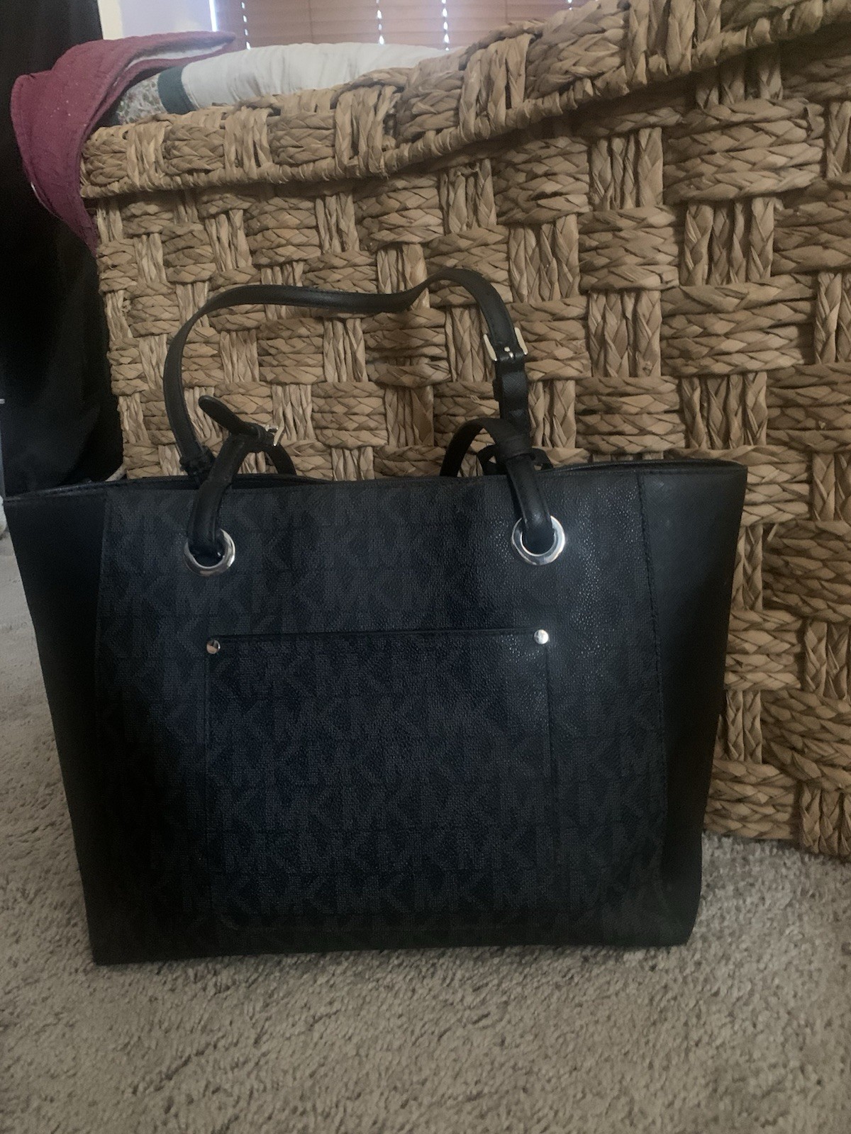 Michael Kors Hope Satchel Shoulder Bag Tote Purse, Large – Black