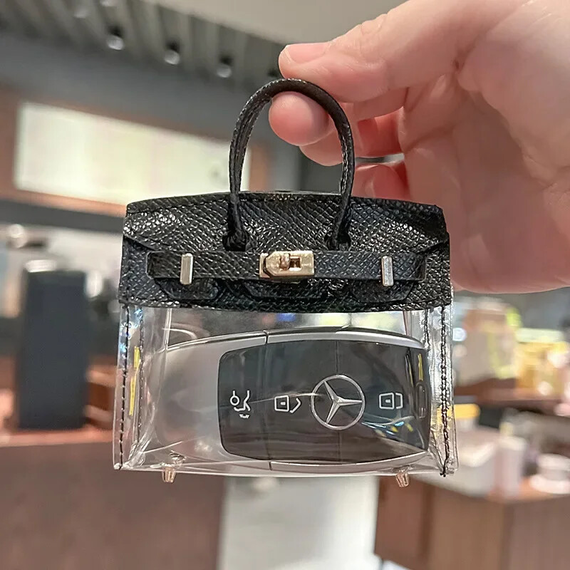 Mini Handbag Car Key Holder – Anti-Lost Fob Pouch with Handle & Gift Idea