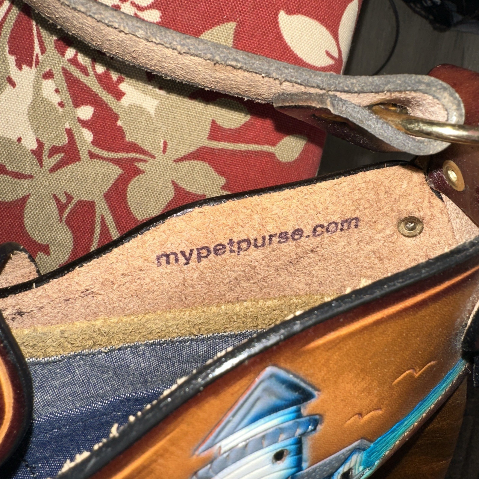 STINE Artisan Hand Crafted/Painted Genuine Leather, Lighthouse Shoulder Purse