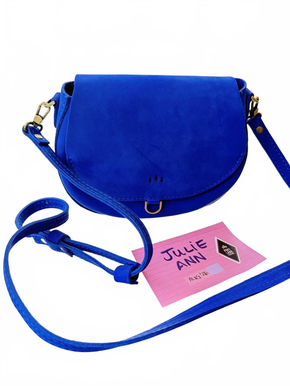 Portland Leather Goods PLG Blue Joy Small Monaco Crossbody Purse Bag