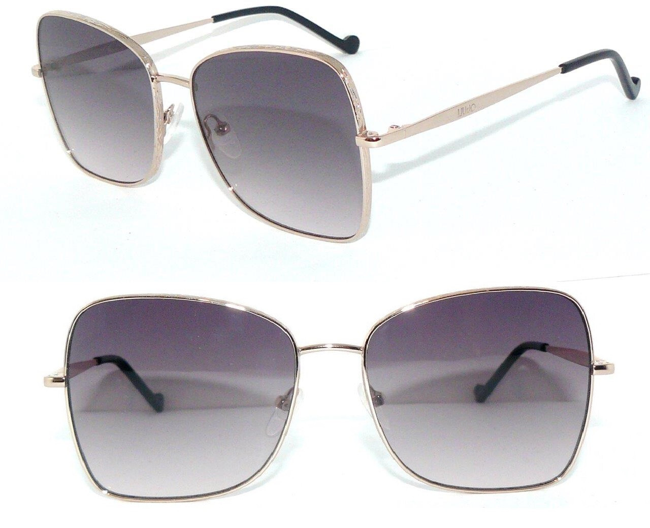 LIU-Jo SUNGLASSES GOLD BLUE LJ142S LUXURY WOMEN EYEGLASSES BAG + TOM FORD CASE