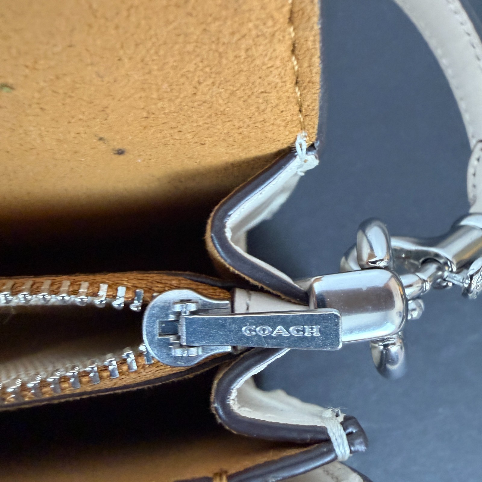 Coach CX245 Tabby Chain Clutch Bag With Pave Crystals Chalk