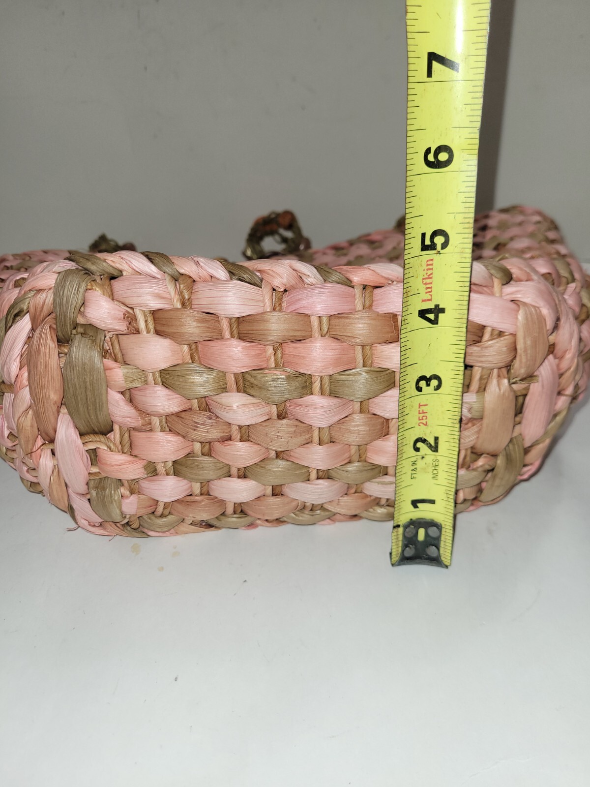 Cappelli Straworld Woven Straw Hand/Shoulder Bag with Beaded Double Handles