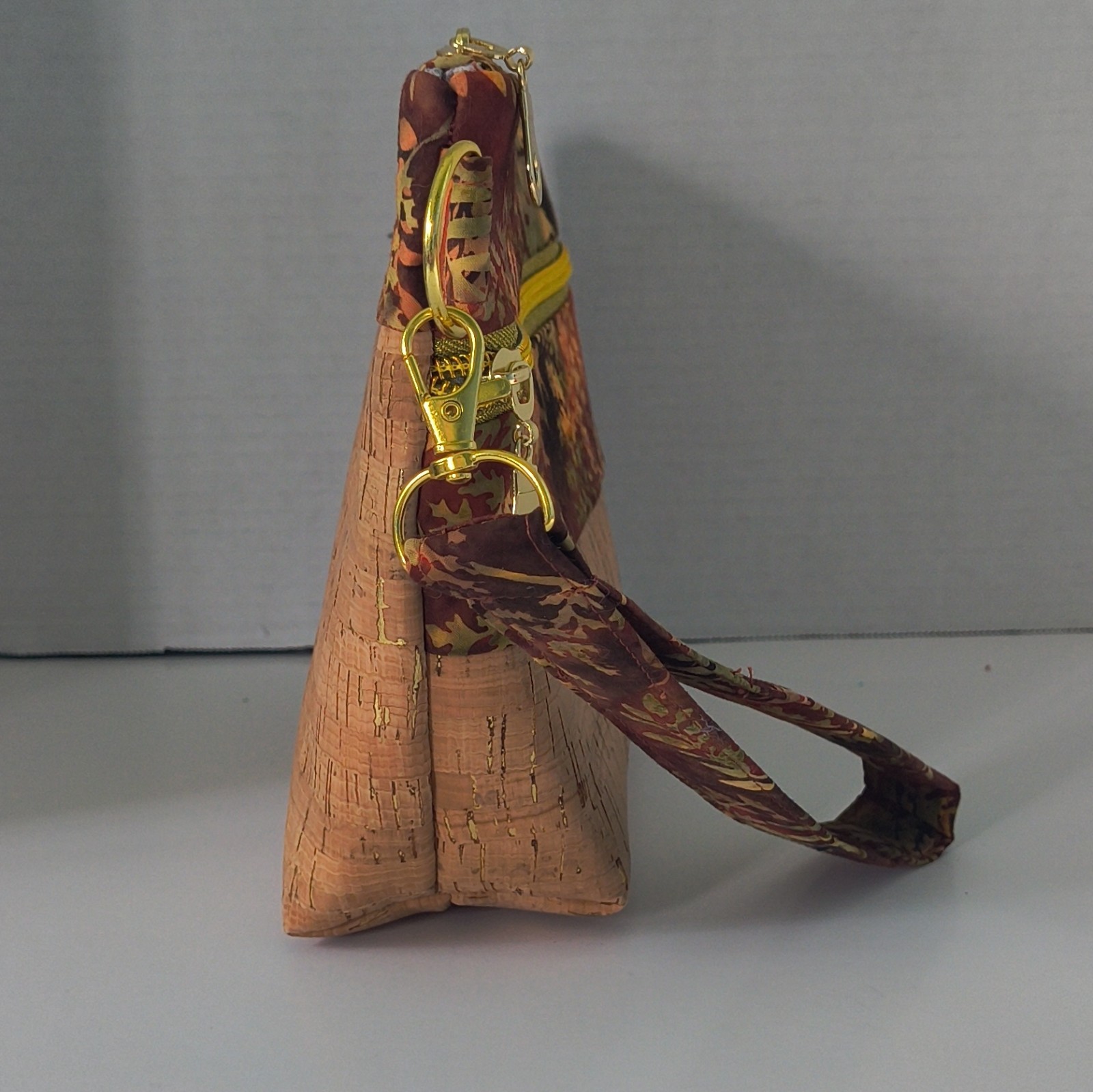 Cork Floral Multicolor Wristlet Purse