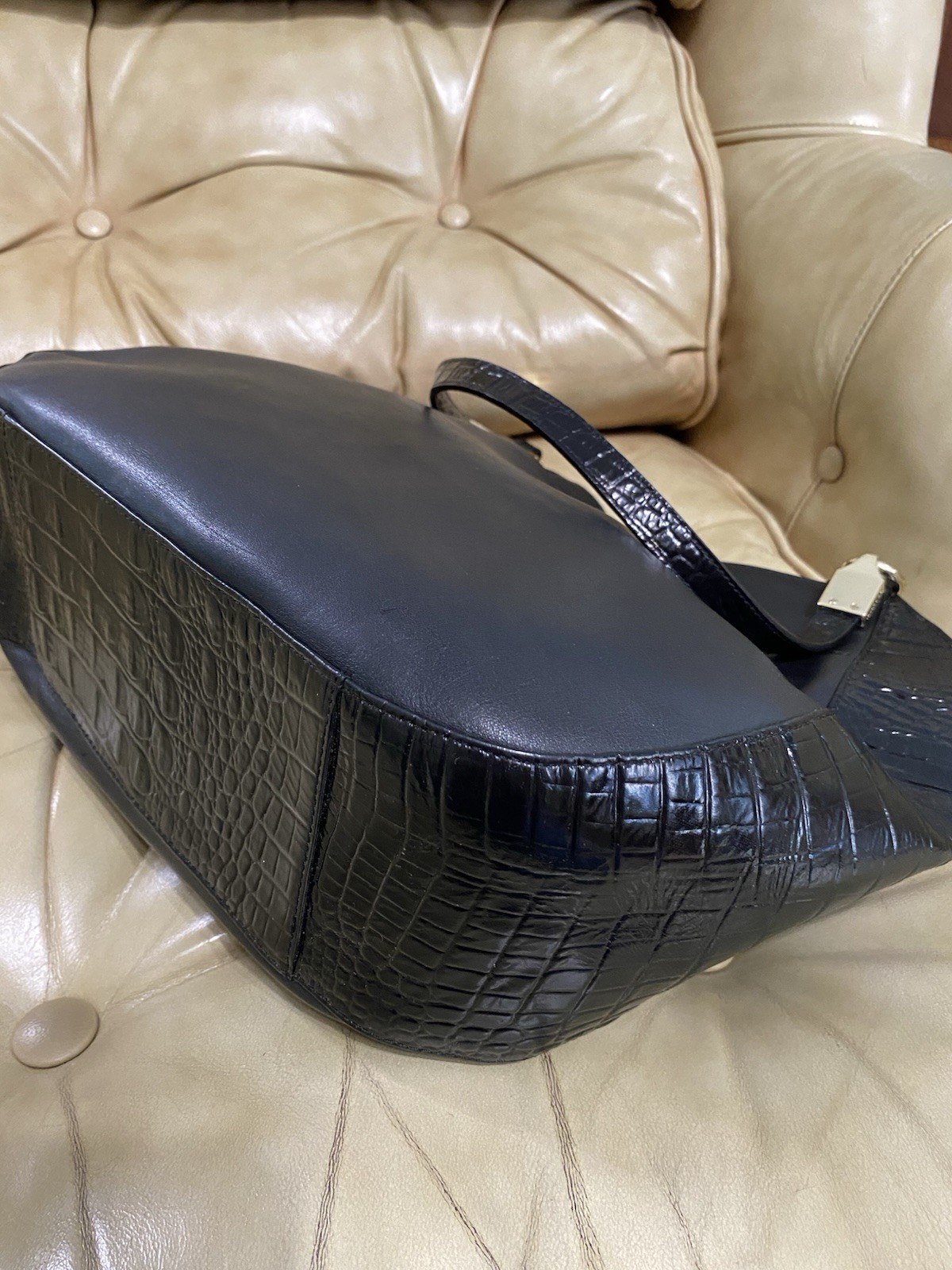 RARE Brahmin Nara Marianna Studded Leather Bag Large Melbourne Tassel Black/Gold