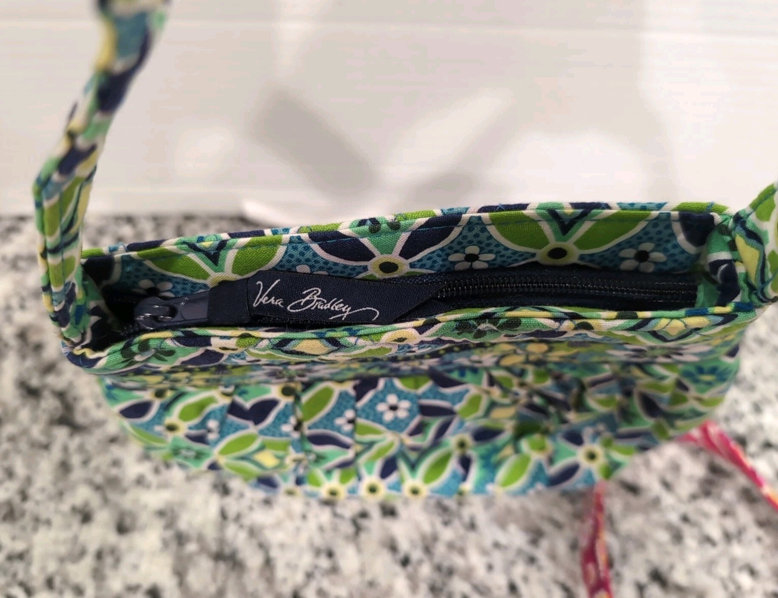 LOT/2 VERA BRADLEY SMALL HAND/SHOULDER BAG/PURSE RED/ORANGE–BLUE/GREEN EUC
