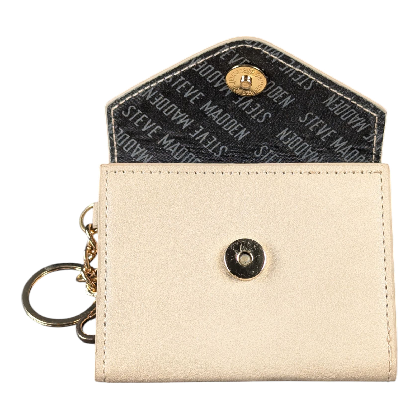 Steve Madden Beige Bag Charm Keyring Wallet for the Bgemma Mini Backpack