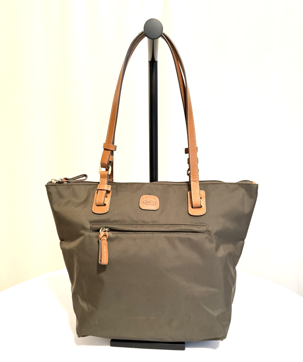 Brics Milano Green Recycled Nylon Sportina Medium Shoulder Bag