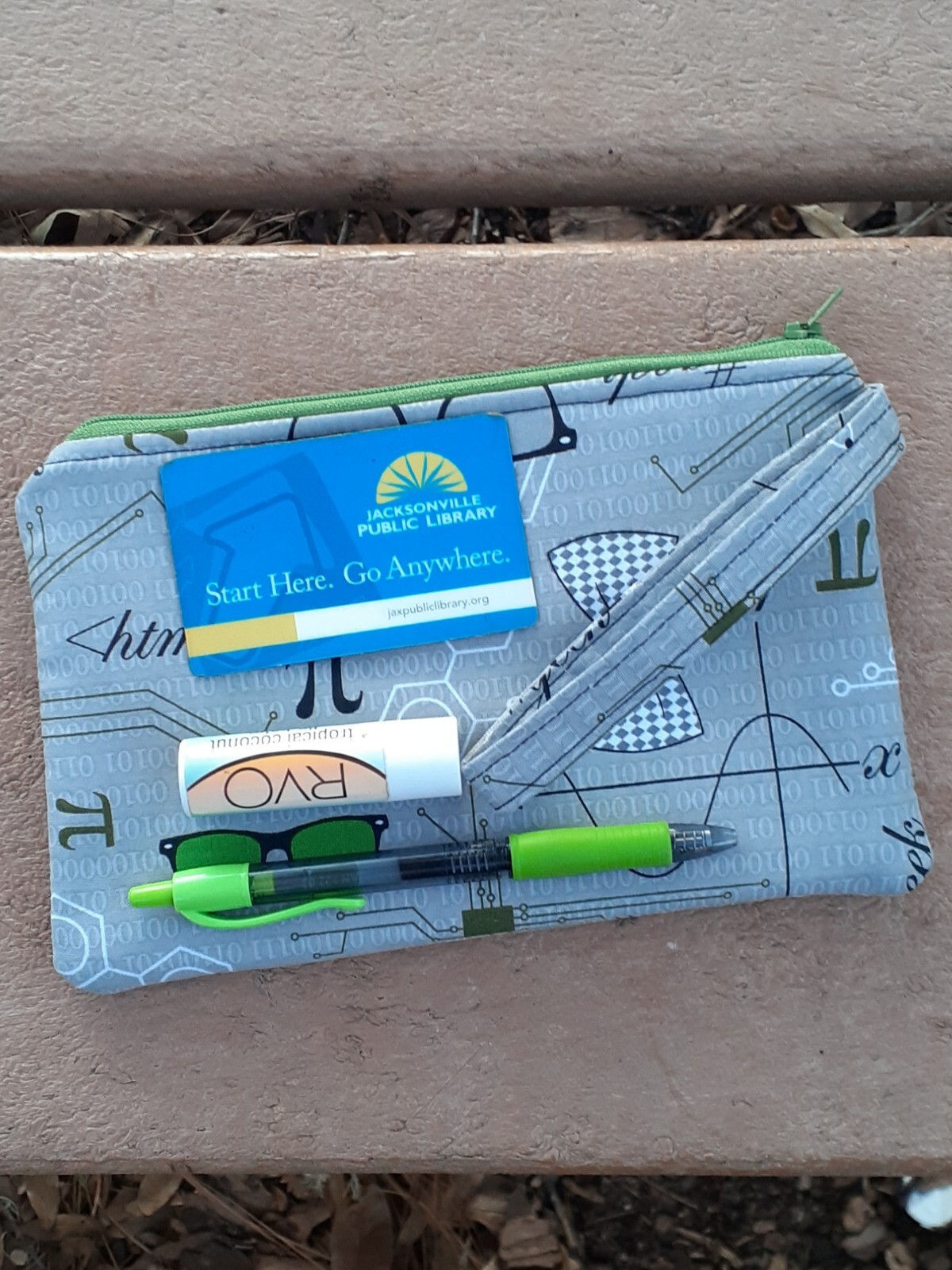 Nerd Geek Wristlet, Gray Dork Cosmetic bag, Nerd purse, Geek tote, Mother’s Day